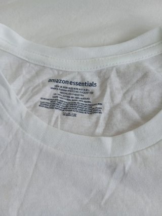 Camiseta Amazon Essentials Talla M Blanca