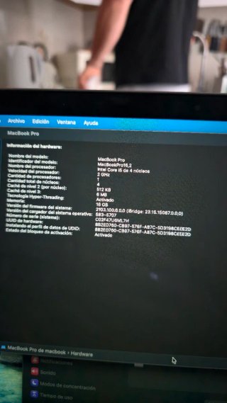 Macbook Pro 13'' 16GB/500GB Argento 2020. A2251