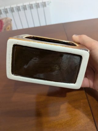 Porta candele in ceramica color oro