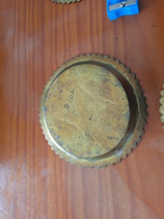 Juego de 4 posavasos de latón. Antiguos. Marruecos