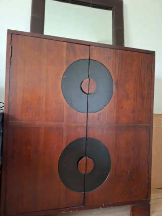 Habitación estilo oriental madera oscura