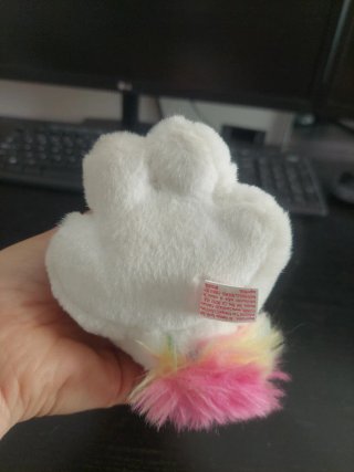 Peluche Gato Blanco Corazón Brillante WISH