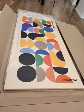 Stampa Bauhaus Mosaico Geometrico Weimar 1919