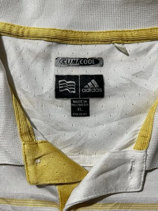 Polo Adidas Climacool Talla XL Rayas Amarillas