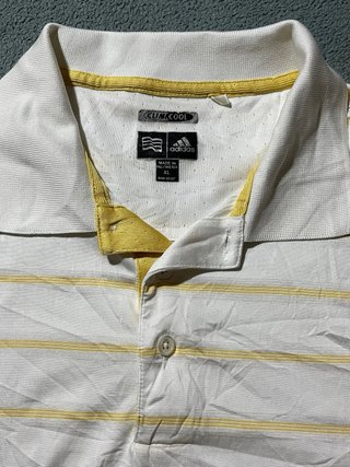 Polo Adidas Climacool Talla XL Rayas Amarillas