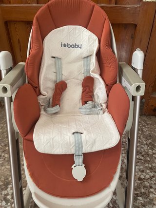 Trona bebé i*baby blanca y naranja