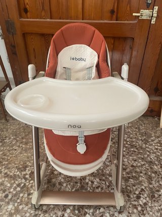 Trona bebé i*baby blanca y naranja