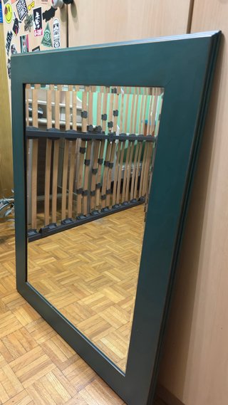 Espejo Marco Madera Teal