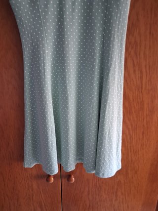 Vestido corto Hell Bunny color verde con flamencos