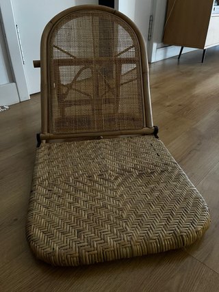 Tumbona de Ratán Plegable