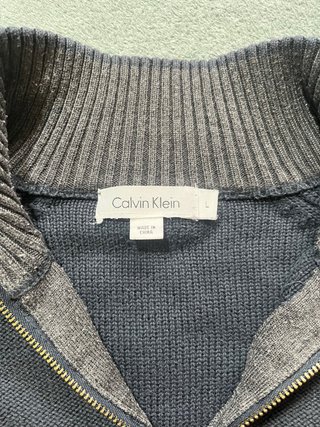 Jersey Calvin Klein Negro Media Cremallera