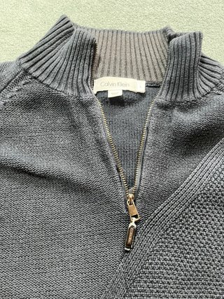 Jersey Calvin Klein Negro Media Cremallera