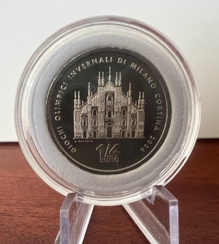 Tris Monete 1/4€ Giochi Invernali Milano-Cortina