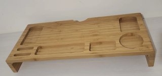 Soporte Monitor Organizador Bambú