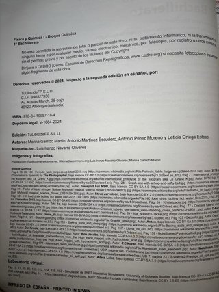 Física y Química I, 1o Bachillerato