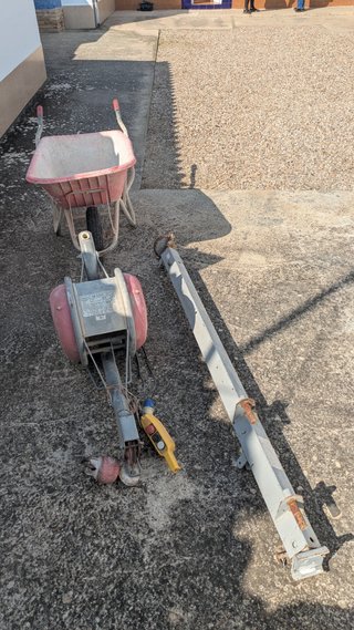 Maquinillo elevación obra