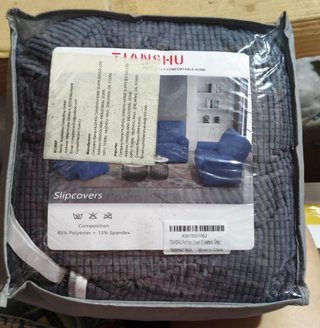Funda elástica de sofá reclinable 3 plazas gris