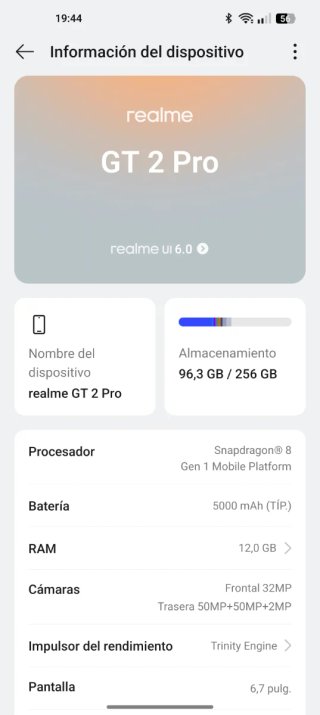 Realme GT2 Pro 256GB Blanco