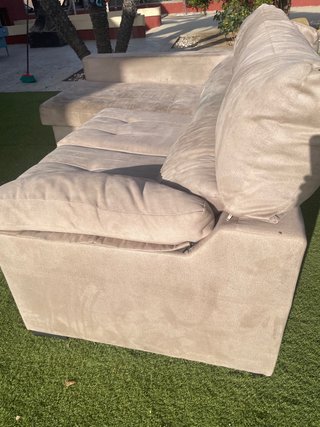 Sofá modular beige 4 plazas chaise longue