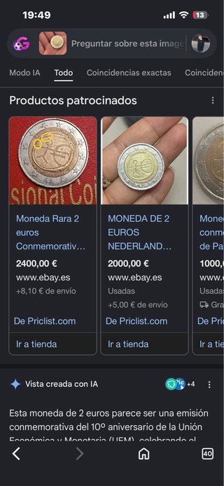 Moneda 2€ Conmemorativa España UEM 1999-2009
