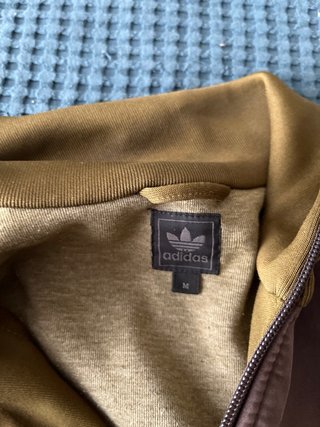 Chaqueta Adidas Vintage Talla M Verde y Marrón