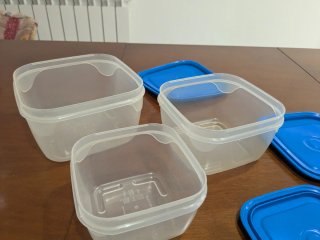 Set 3 Contenitori Porta Alimenti Blu