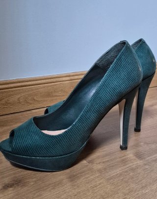 Zapatos tacón Marypaz verde botella T38