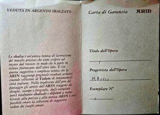 Quadro Roma Sparita Argento Inciso