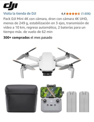 Dron DJI Mini 4K Ultraligero 249g