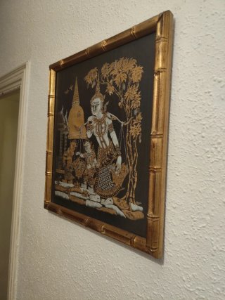 Cuadro Oriental Bambú Tela
