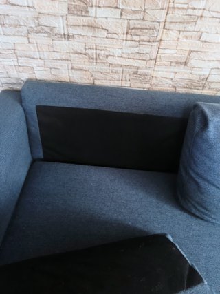 SOFA CHAISELONG AZUL TRES PLAZAS