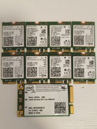 Consegna di schede WiFi Intel M.2 e PCIe