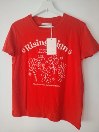 Camiseta Pull and Bear Naranja Talla S