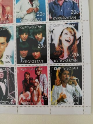 Sellos Postales Pop Stars Siglo XX