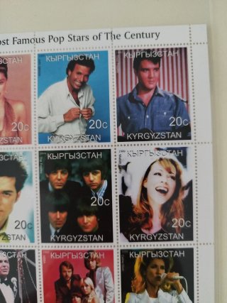 Sellos Postales Pop Stars Siglo XX
