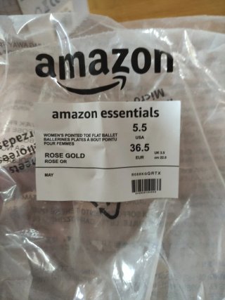 Bailarinas Beige Talla 36.5 Amazon Essentials