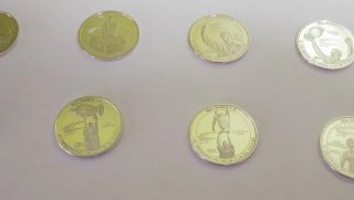 Cuadro Madera Monedas Centenario Real Madrid