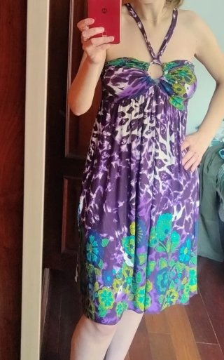 Vestido largo estampado