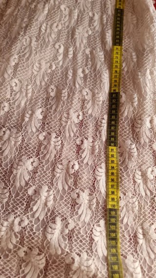 Vestido largo encaje beige talla M,nuevo