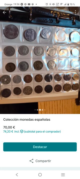 Colección monedas españolas.