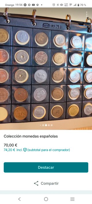 Colección monedas españolas.