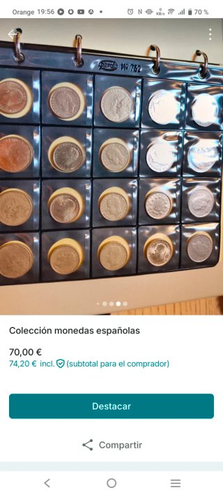 Colección monedas españolas.