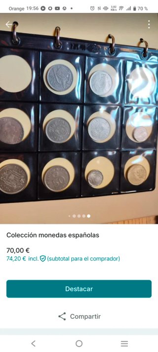 Colección monedas españolas.