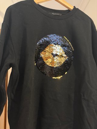 Sudadera Armani Exchange reversible lentejuelas