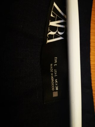 Traje de Chaleco y pantalón, Zara Lino Azul Marino