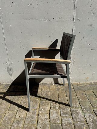 Sillón terraza jardín aluminio ratán apilable lujo