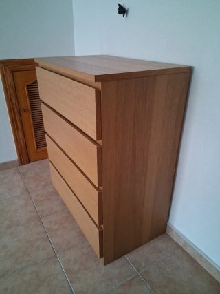 Cómoda MALM de IKEA. 4 Cajones.
