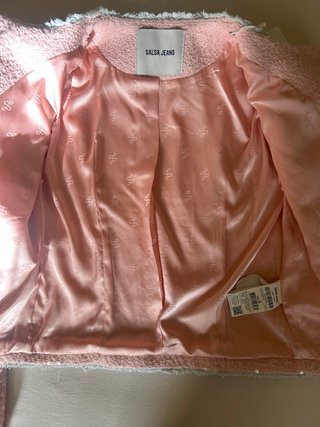 Americana Salsa Jeans lentejuelas rosa S