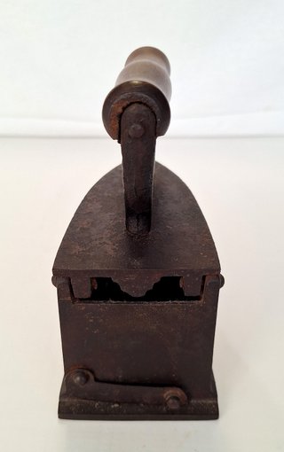 Plancha Antigua de Carbón - Hierro y Madera