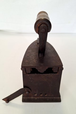 Plancha Antigua de Carbón - Hierro y Madera